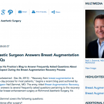plastic surgeon in richmond, breast augmentation, recovery from breast augmentation
